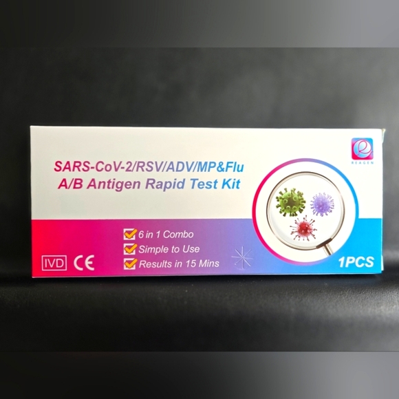 Covid RSV ADV & Flu A/B Antigen Rapid Test Kit 6 In 1 - Picture 1 of 4